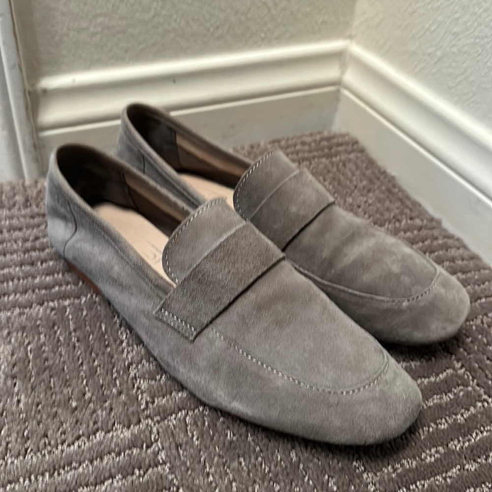 Grey Suede loafers from Spain, barely worn